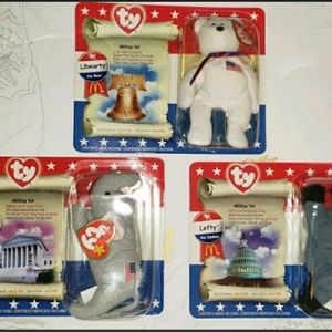 TY BEANIE BABIES PATRIOTIC TRIO